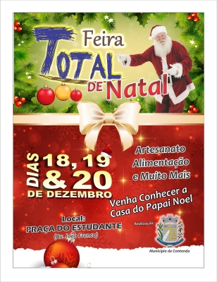 FEIRA TOTAL DE NATAL!!! DIAS 18, 19 e 20, NA PRAÇA DO ESTUDANTE!!! VENHA PARTICIPAR!!!