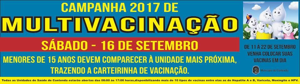 ATENÇÃO: A CAMPANHA DE MULTIVACINAÇÃO JÁ COMEÇOU!!!