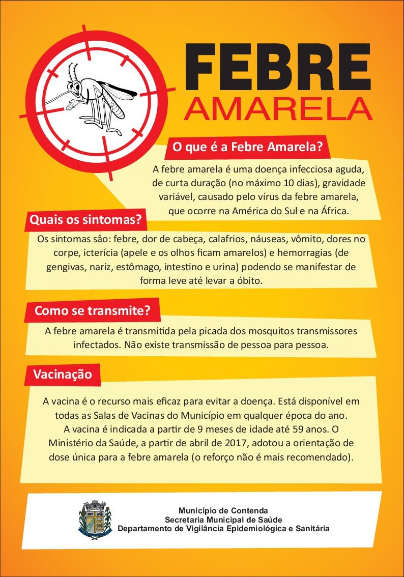 ***COMUNICADO *** VACINA FEBRE AMARELA***