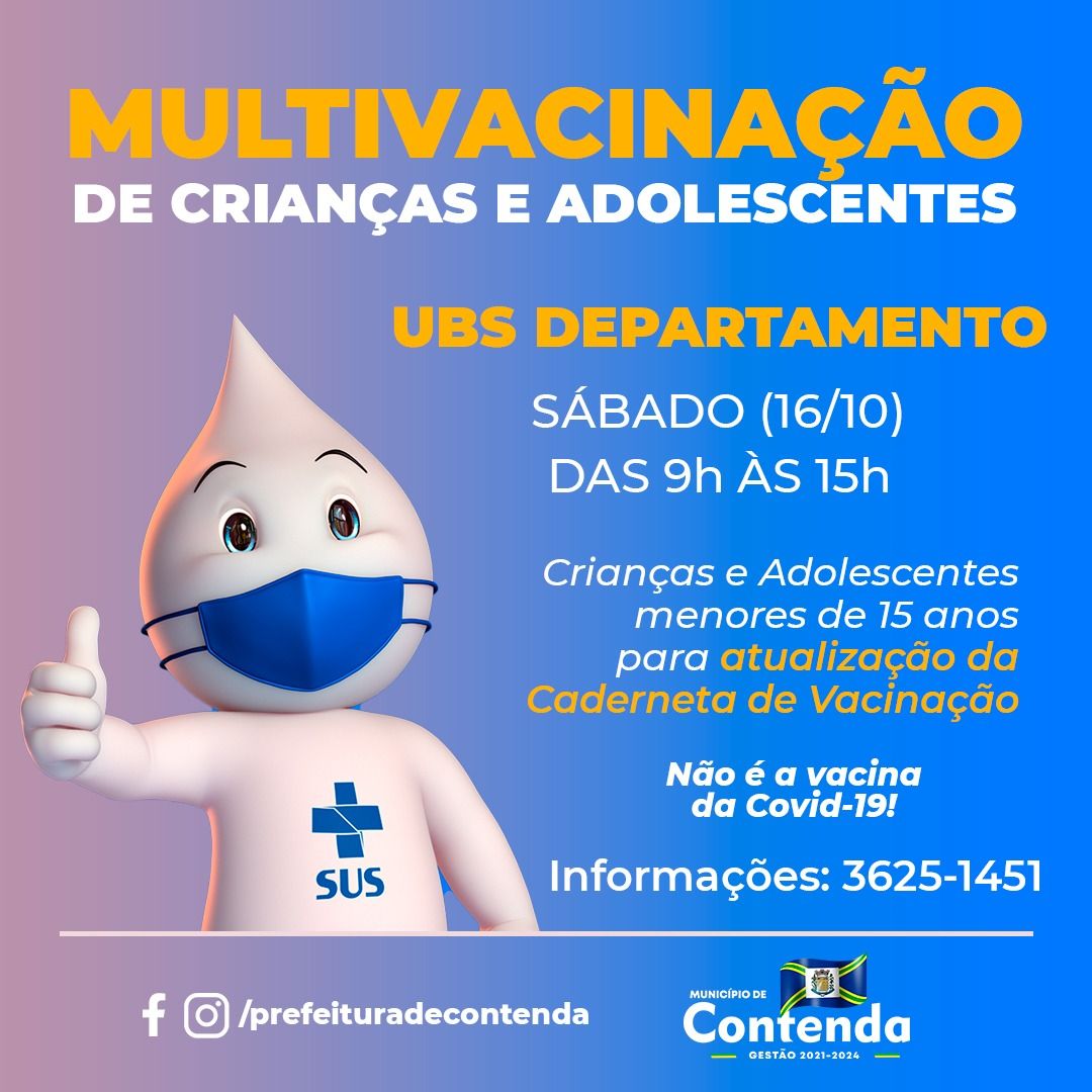 Contenda faz a Multivacinação neste sábado (16)