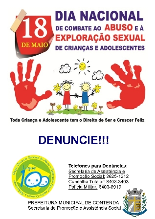 Denuncie o Abuso e à Exploração Sexual de Crianças e Adolescente