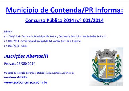 Concurso Público 2014 - Inscrições Abertas