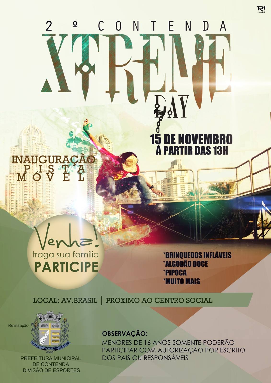 II Contenda Xtreme Day, inauguração da Pista Móvel de Skate!!
