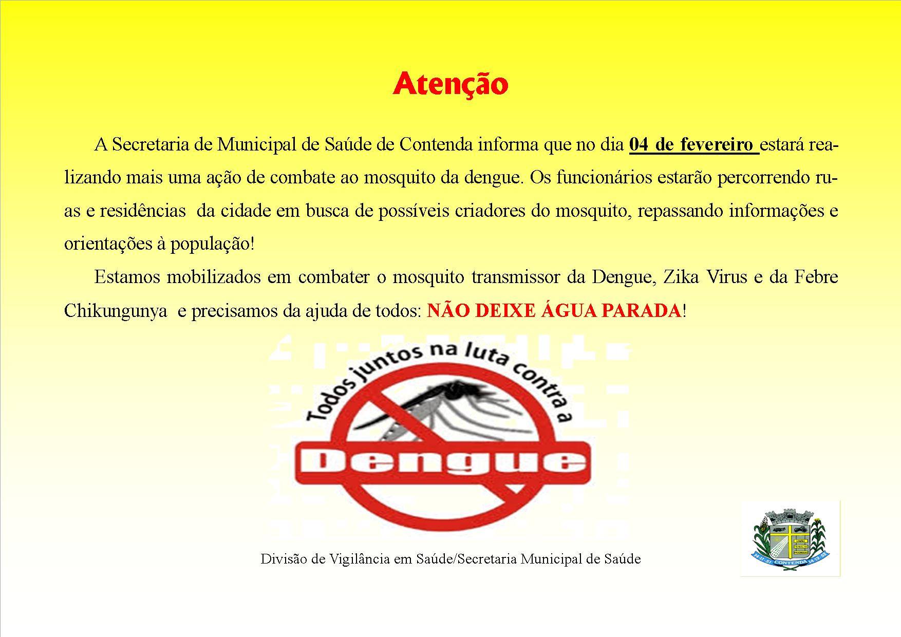 A Secretaria Municipal de Saúde de Contenda informa: