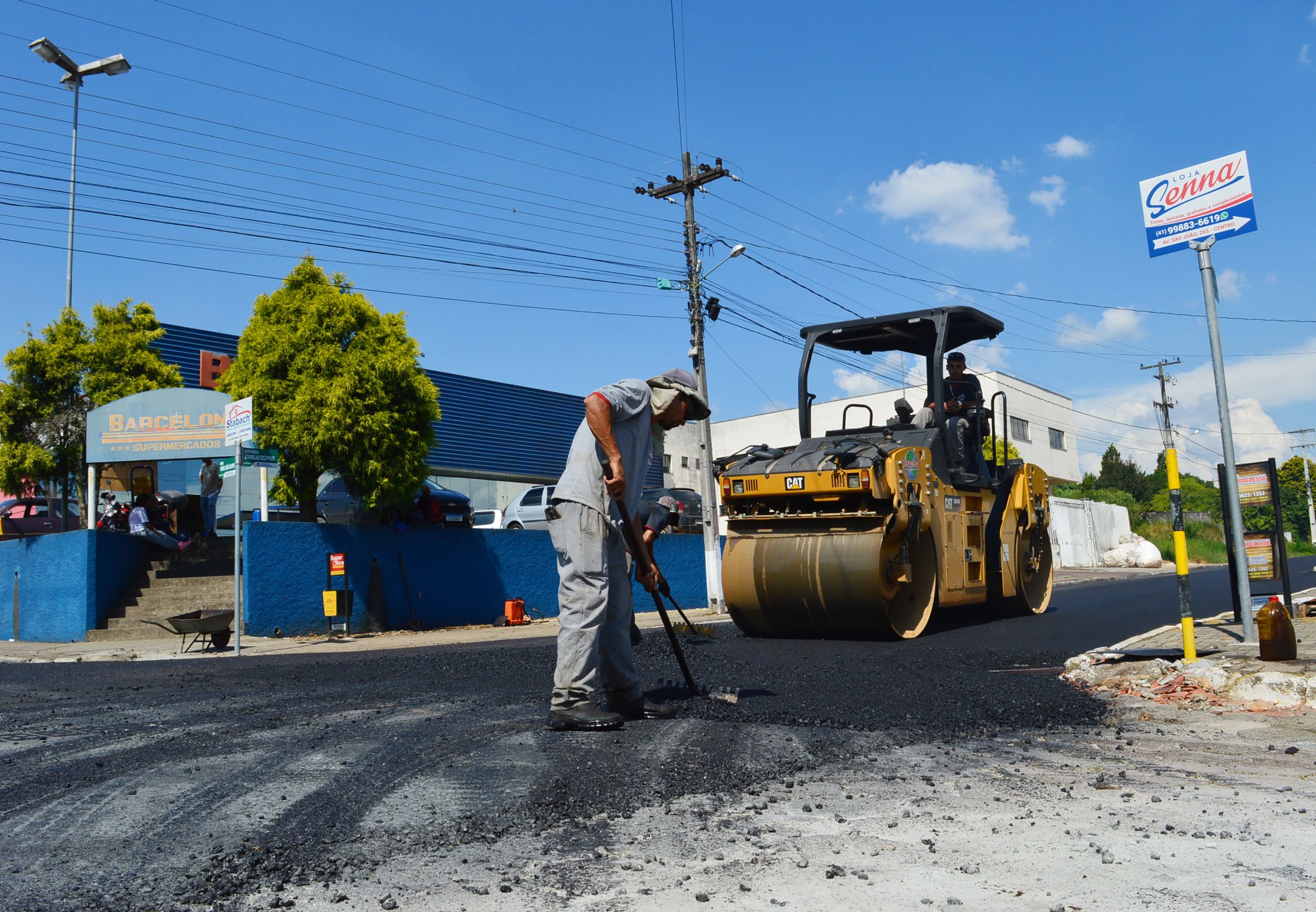 Avançam as obras de recape em Contenda
