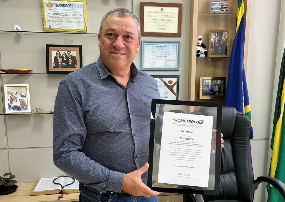Contenda recebe certificado do Pró-Metrópole