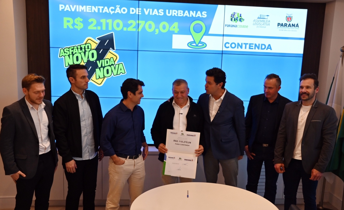Governo autoriza R$ 2,1 milhões em pavimentações em Contenda