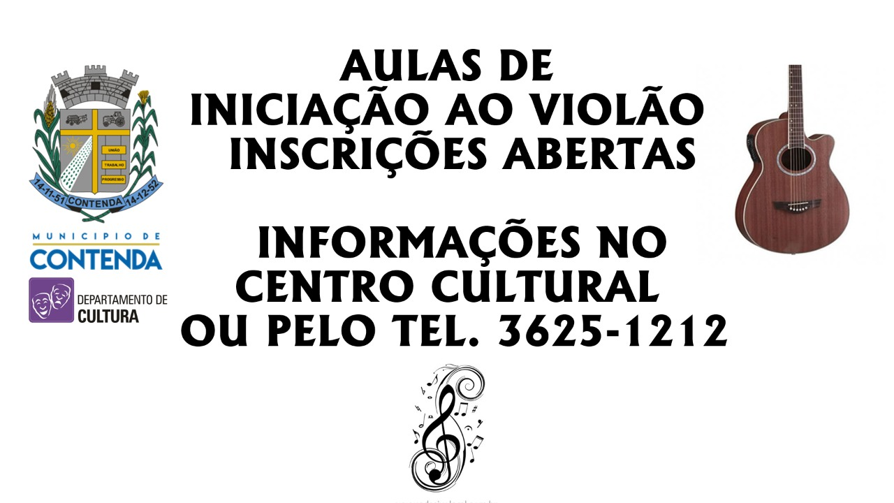INSCRIÇÕES ABERTAS PARA AULAS DE VIOLÃO