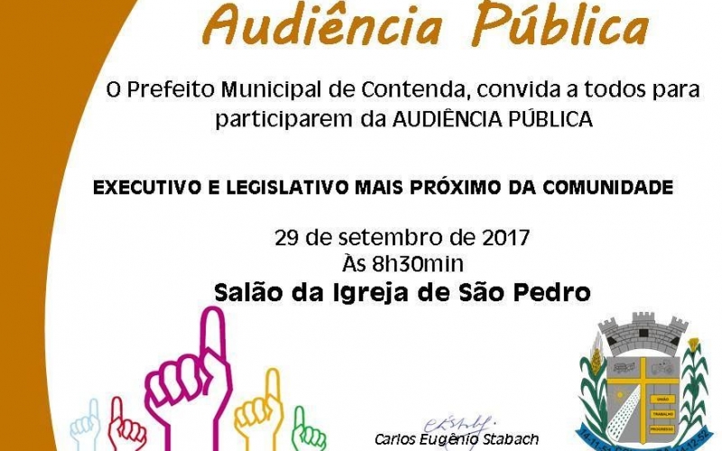 CONVITE - AUDIÊNCIA PÚBLICA
